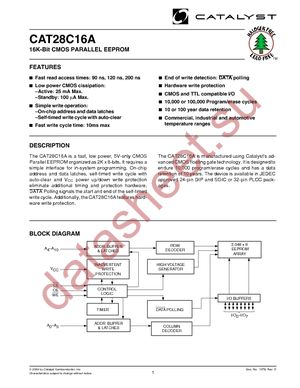 CAT28C16AGI-20 datasheet  